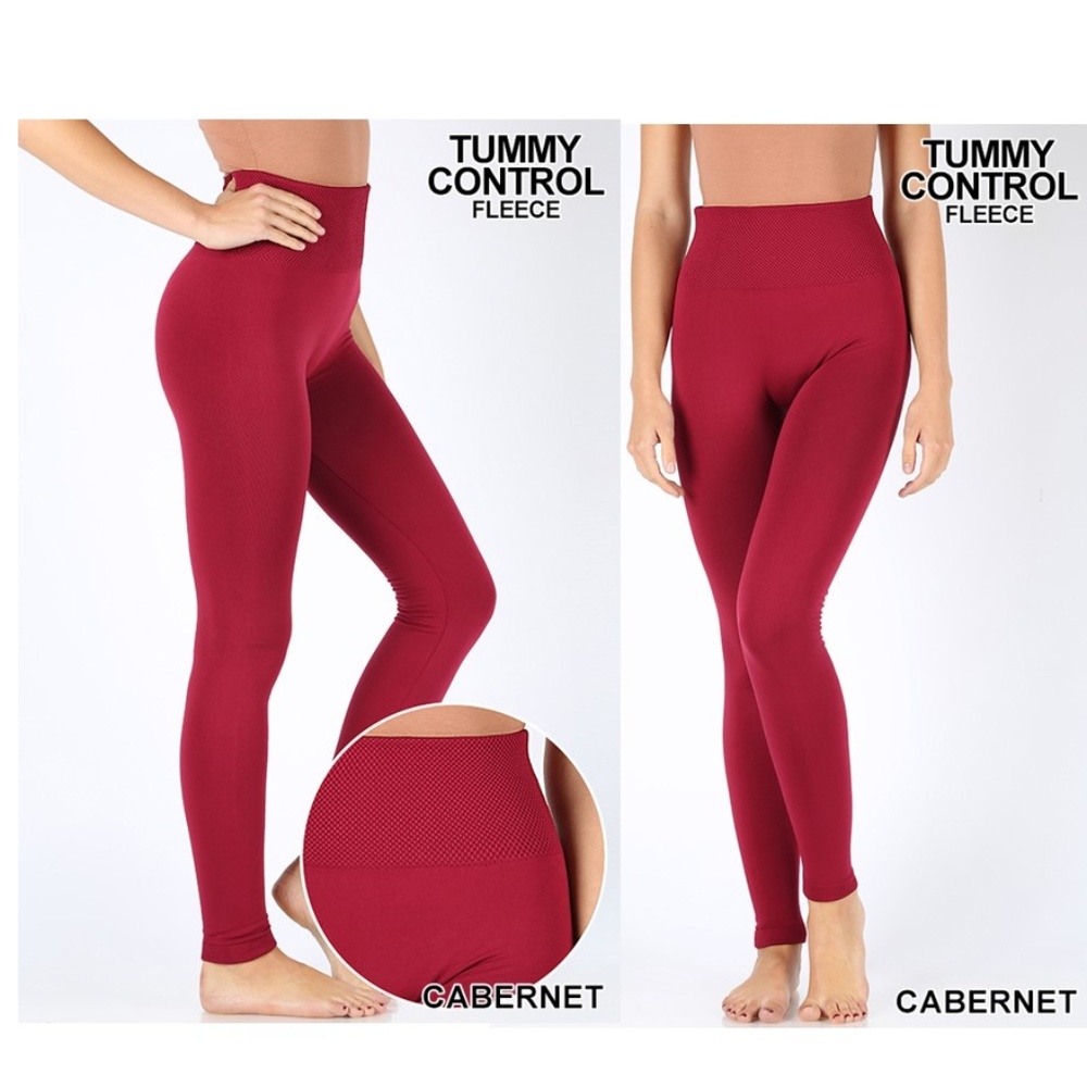NEW! CABERNET Fleece Lined Leggings